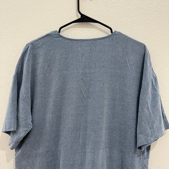 NWT Storm & Marie Silk Miguel Shift Dress Moonlight Blue V Neckline Size Large - Picture 7 of 13